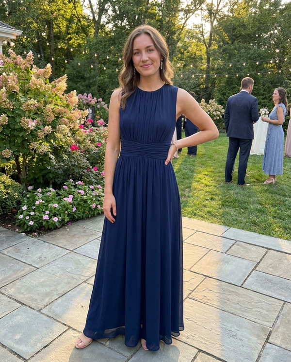 Florence Ruched A-Line Maxi Dress