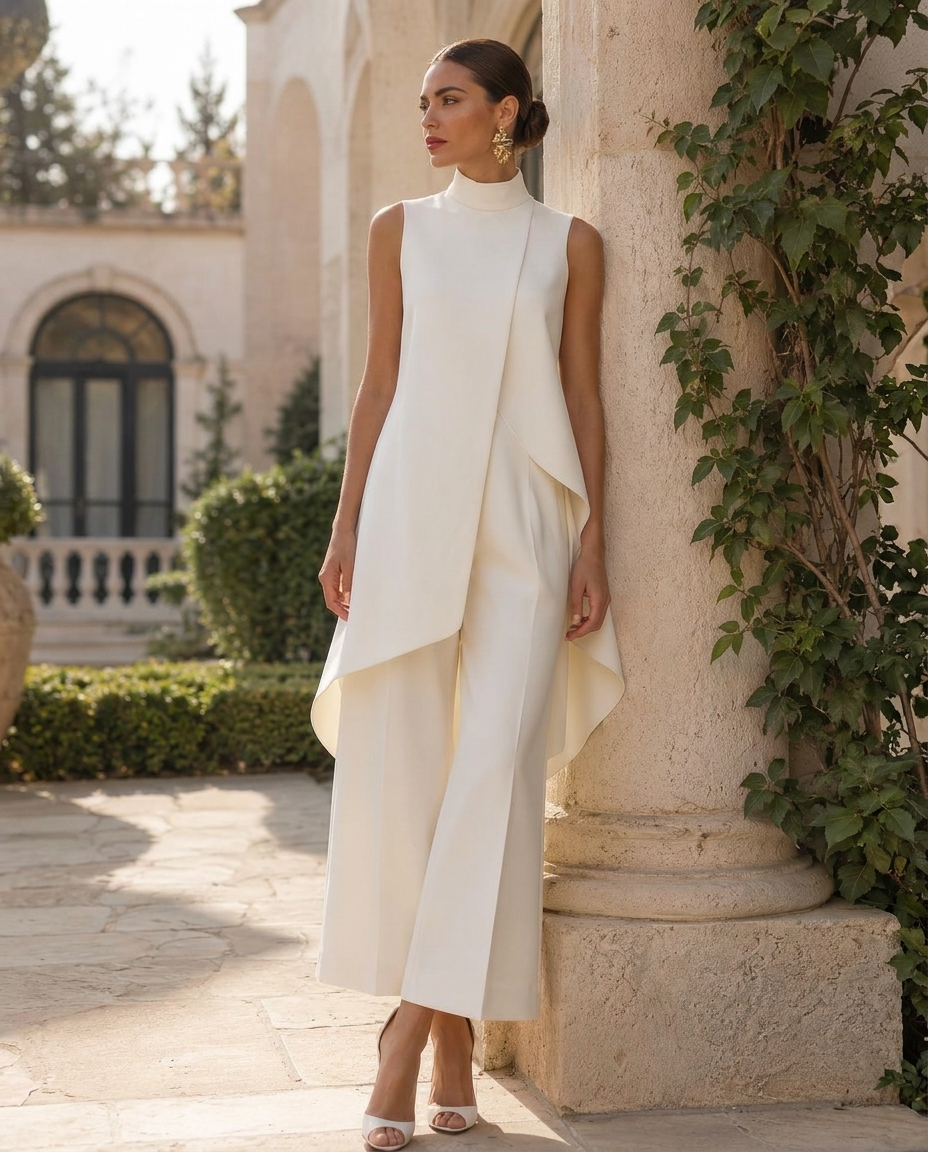 Léonie High-Neck Wide Leg Co-Ord Set