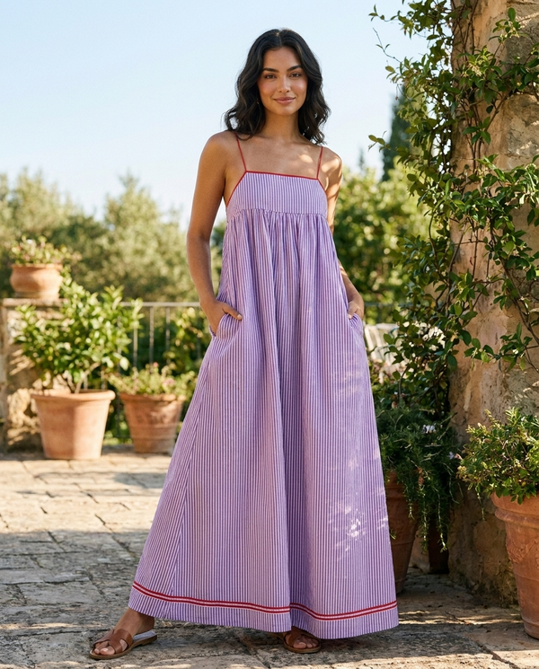 Vivette Striped Maxi Dress