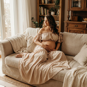 Élise Soft Two-Piece Maternity Photoshoot Set