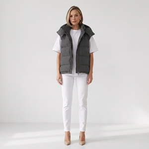 Solène Hooded Sleeveless Puffer Gilet