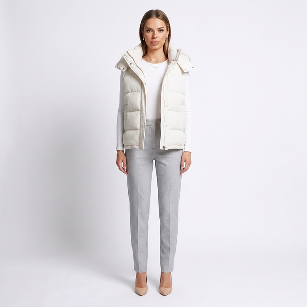Solène Hooded Sleeveless Puffer Gilet