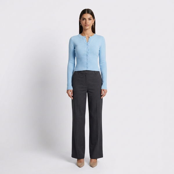 Juliette Ribbed Slim Cropped Knit Top