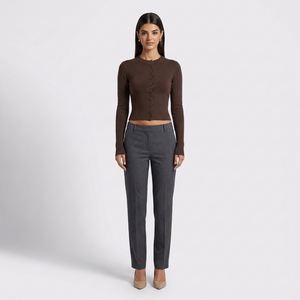 Juliette Ribbed Slim Cropped Knit Top