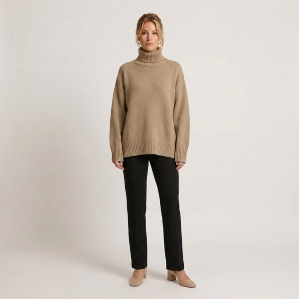 Céline Oversized Turtleneck Knit Jumper