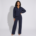 Marguerite Collared Sweatshirt & Wide-Leg Trouser Co-Ord Set