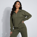 Marguerite Collared Sweatshirt & Wide-Leg Trouser Co-Ord Set