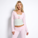 Geneviève Y2K Slim-Fit Long-Sleeve Crop Top