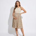 Margot Two-Tone Maternity Floral Midi Dress