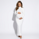 Noémie Turtleneck Slim-Fit Maternity Maxi Dress