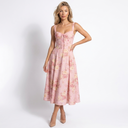 Joséphine Corset Bodice Midi Dress