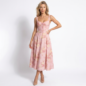 Joséphine Corset Bodice Midi Dress
