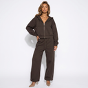 Coralie Oversized Full-Zip Hoodie & Wide-Leg Jogger Co-Ord Set