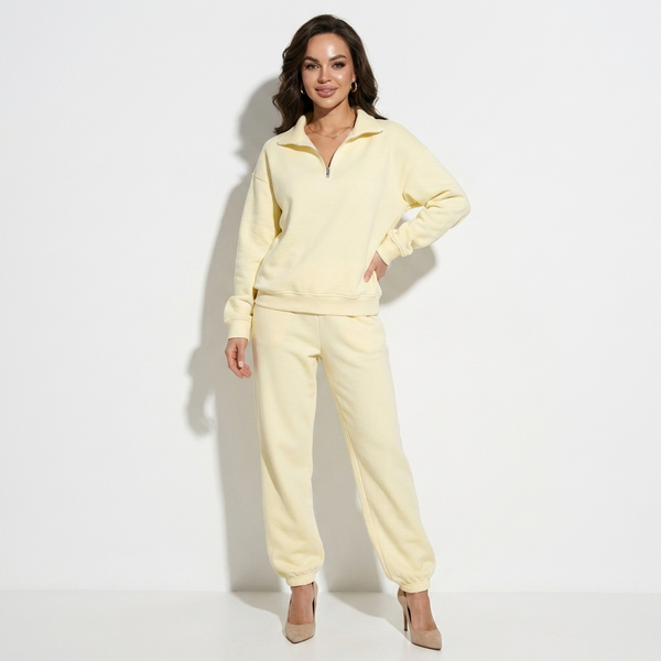 Noëlle Zip-Up Sweatshirt & Wide-Leg Jogger Co-Ord Set
