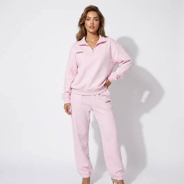 Noëlle Zip-Up Sweatshirt & Wide-Leg Jogger Co-Ord Set