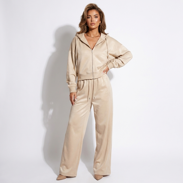 Coralie Oversized Full-Zip Hoodie & Wide-Leg Jogger Co-Ord Set