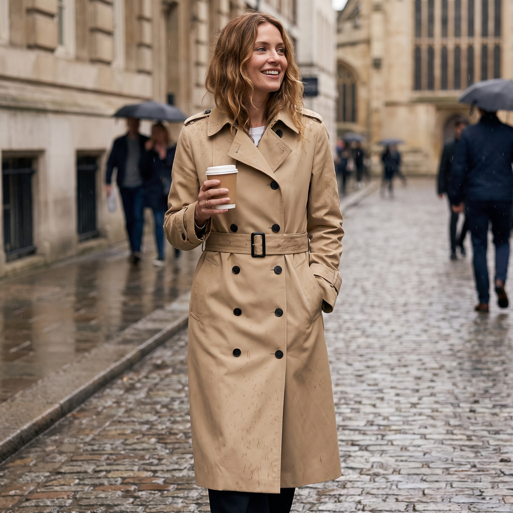 Alexandra | Women's Belted Double Breasted Long Trench Coat