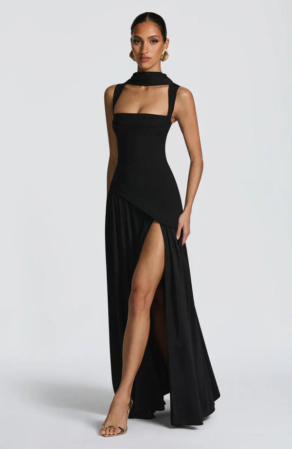 Zafira Sculpt Slit Maxi Dress