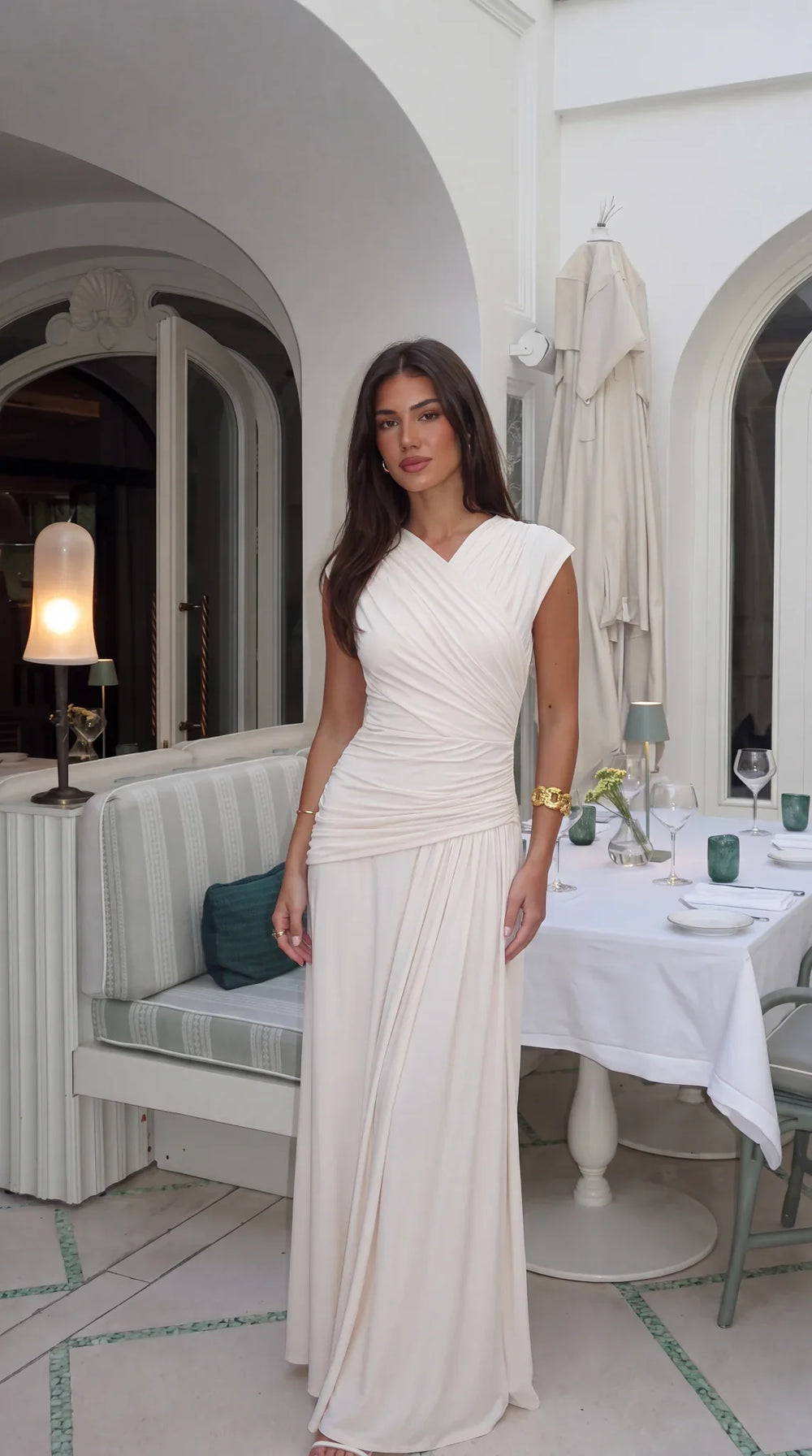 Éloïse Wrapped Draped Maxi Dress