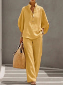 Marina Soft Linen Two-Piece Set
