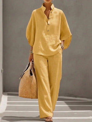 Marina Soft Linen Two-Piece Set