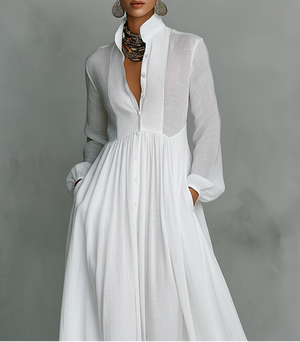 Serena Cotton & Linen Maxi Dress
