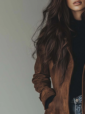 Marlene Vintage Suede Trench Coat