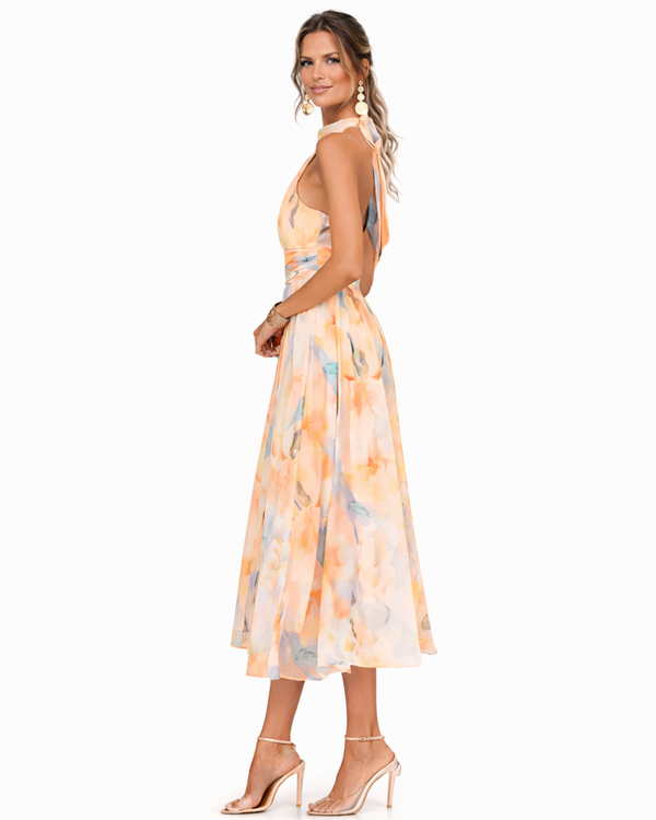 Elira Sunset Halter Maxi Dress