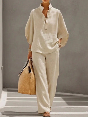 Marina Soft Linen Two-Piece Set
