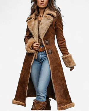 Isabella Vintage Long Faux Fur Coat