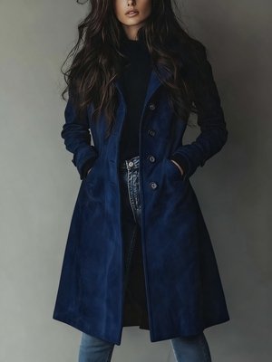 Marlene Vintage Suede Trench Coat