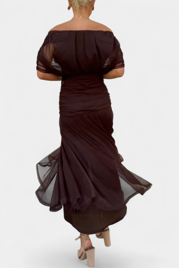 Amélie Blossom Heart-Neck Maxi Dress