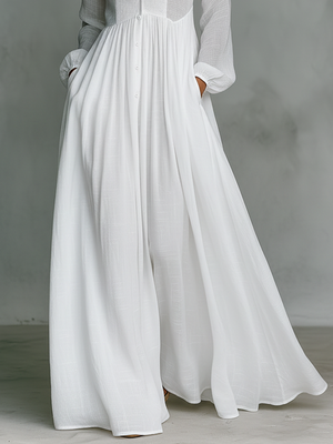Serena Cotton & Linen Maxi Dress