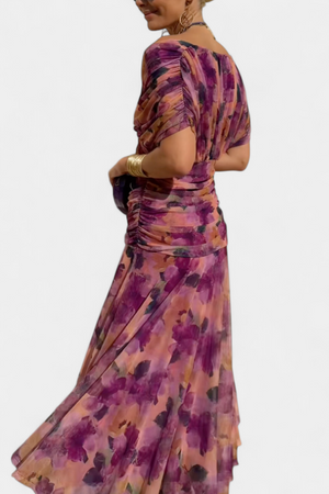 Amélie Blossom Heart-Neck Maxi Dress