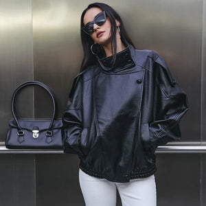 Noir Élan Leather Jacket