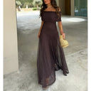 Estelle One-Shoulder Sheath Maxi Dress