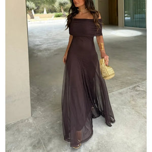 Estelle One-Shoulder Sheath Maxi Dress