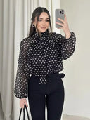 Colette Polka Tie Blouse