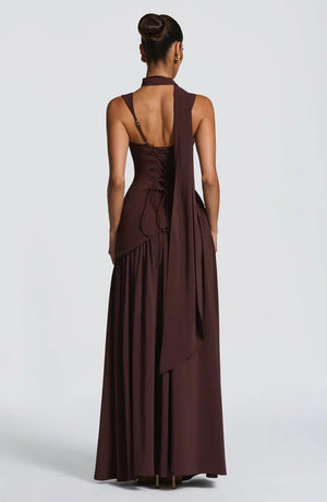 Zafira Sculpt Slit Maxi Dress