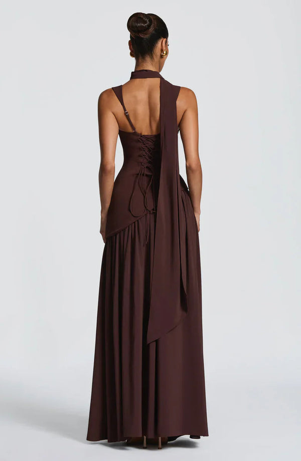 Zafira Sculpt Slit Maxi Dress