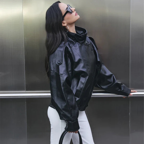 Noir Élan Leather Jacket