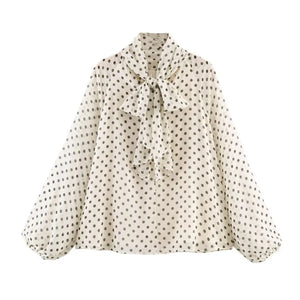 Colette Polka Tie Blouse
