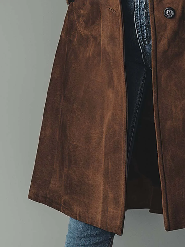 Marlene Vintage Suede Trench Coat