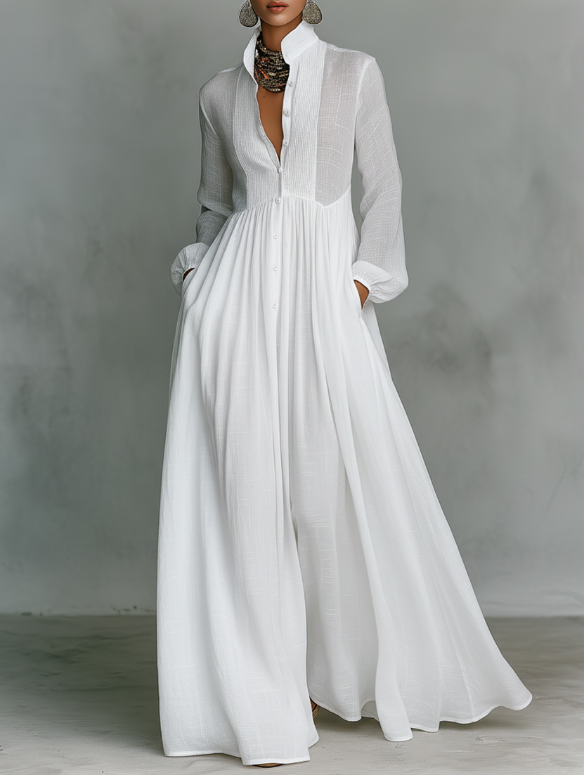Serena Cotton & Linen Maxi Dress