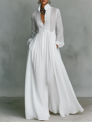 Serena Cotton & Linen Maxi Dress