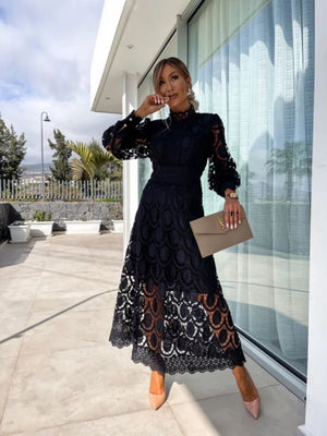Elowen Lace Elegance Maxi Dress