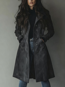 Marlene Vintage Suede Trench Coat