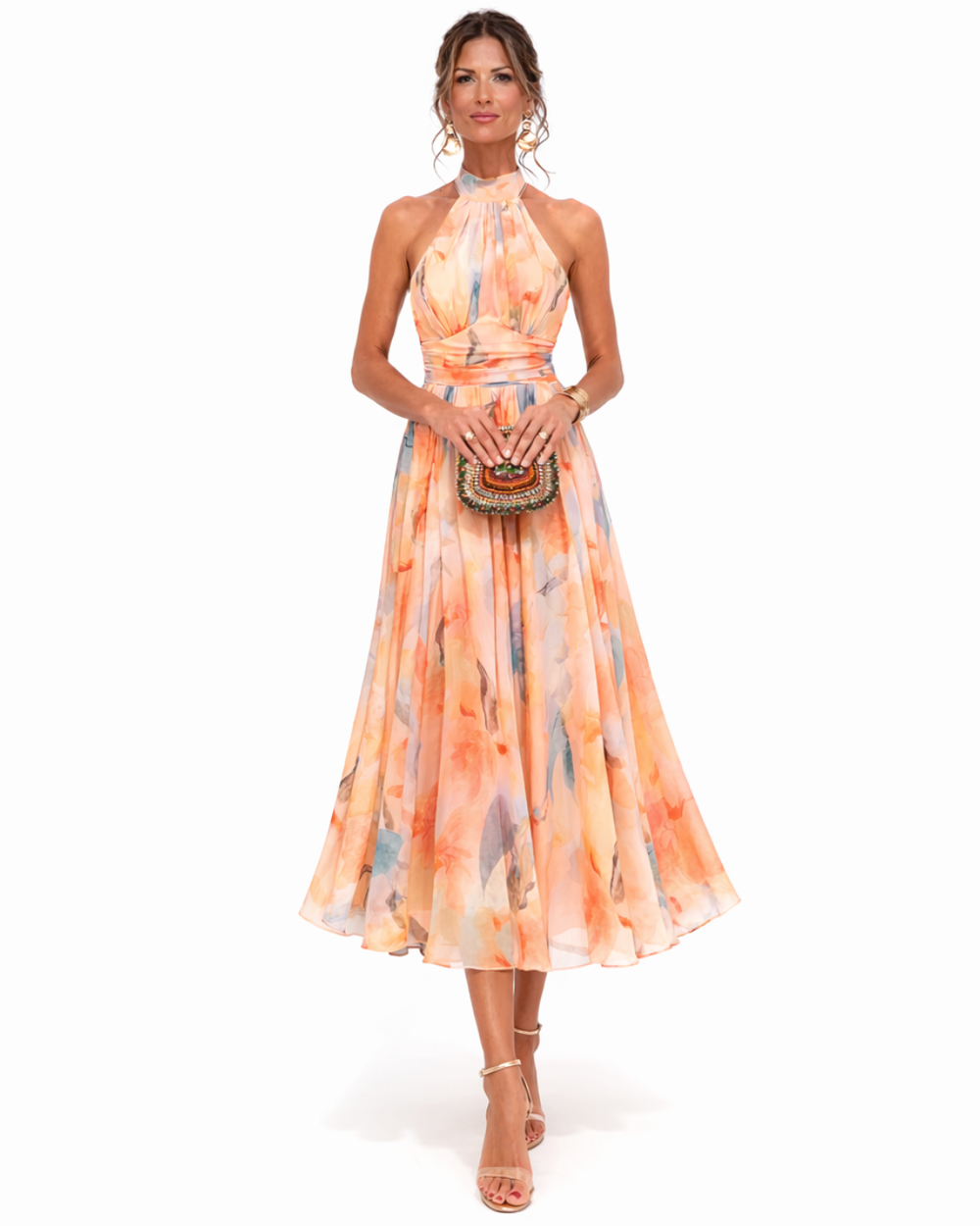 Elira Sunset Halter Maxi Dress