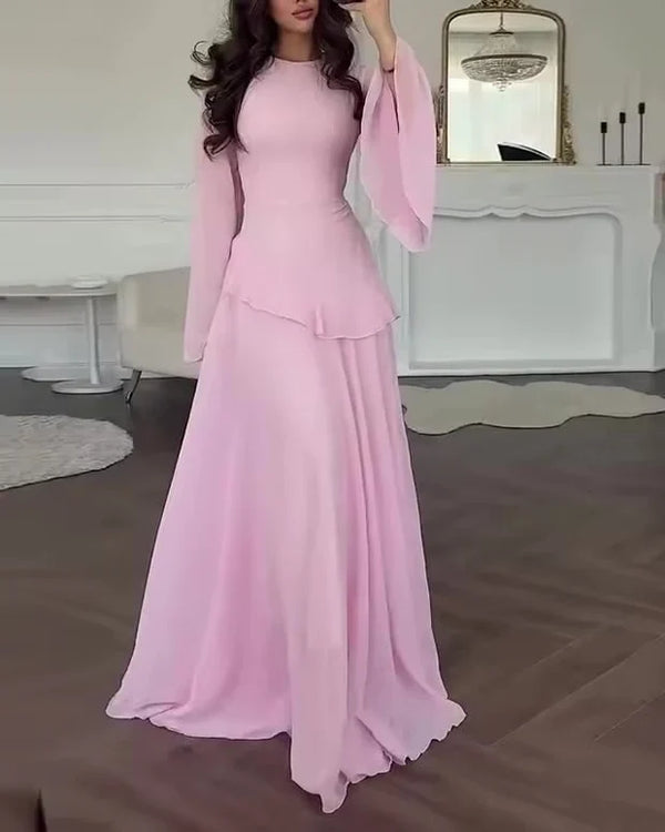 Delphine Tiered Bell Sleeve Maxi Dress