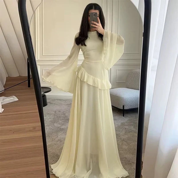 Delphine Tiered Bell Sleeve Maxi Dress